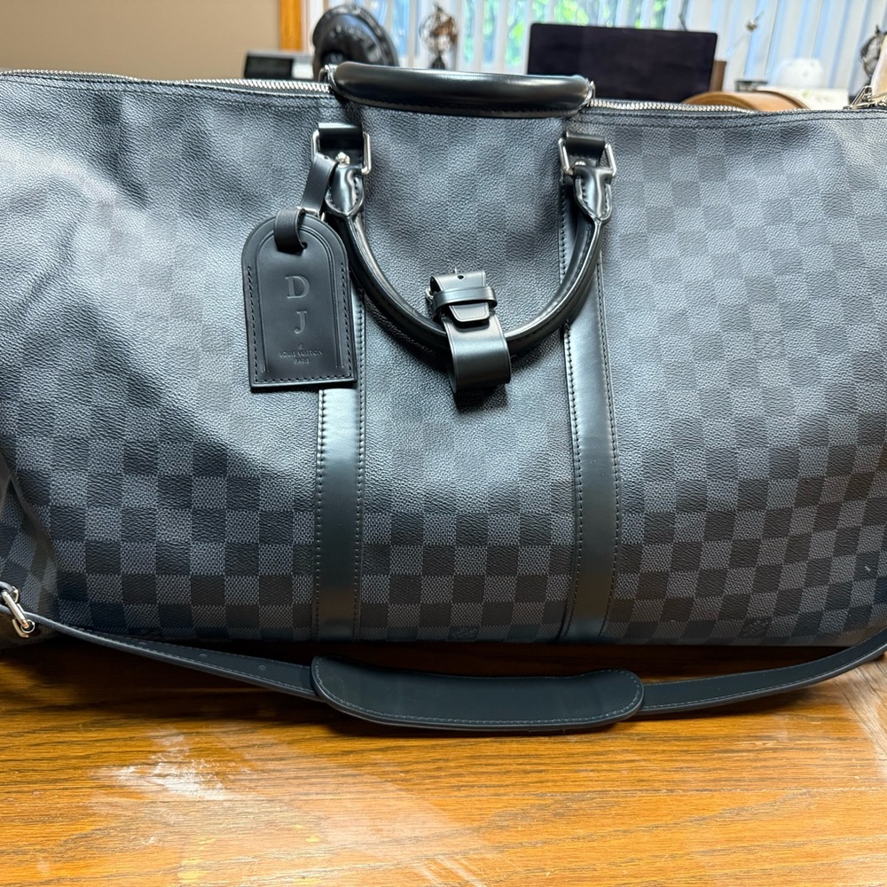 Louis Vuitton Keepall Bandouliere 55 Damier graphite canvas